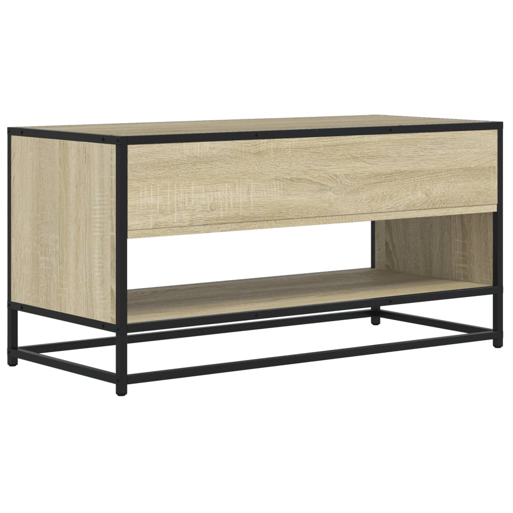 Comodă TV, stejar sonoma, 91x40x46 cm, lemn prelucrat și metal GartenMobel Dekor