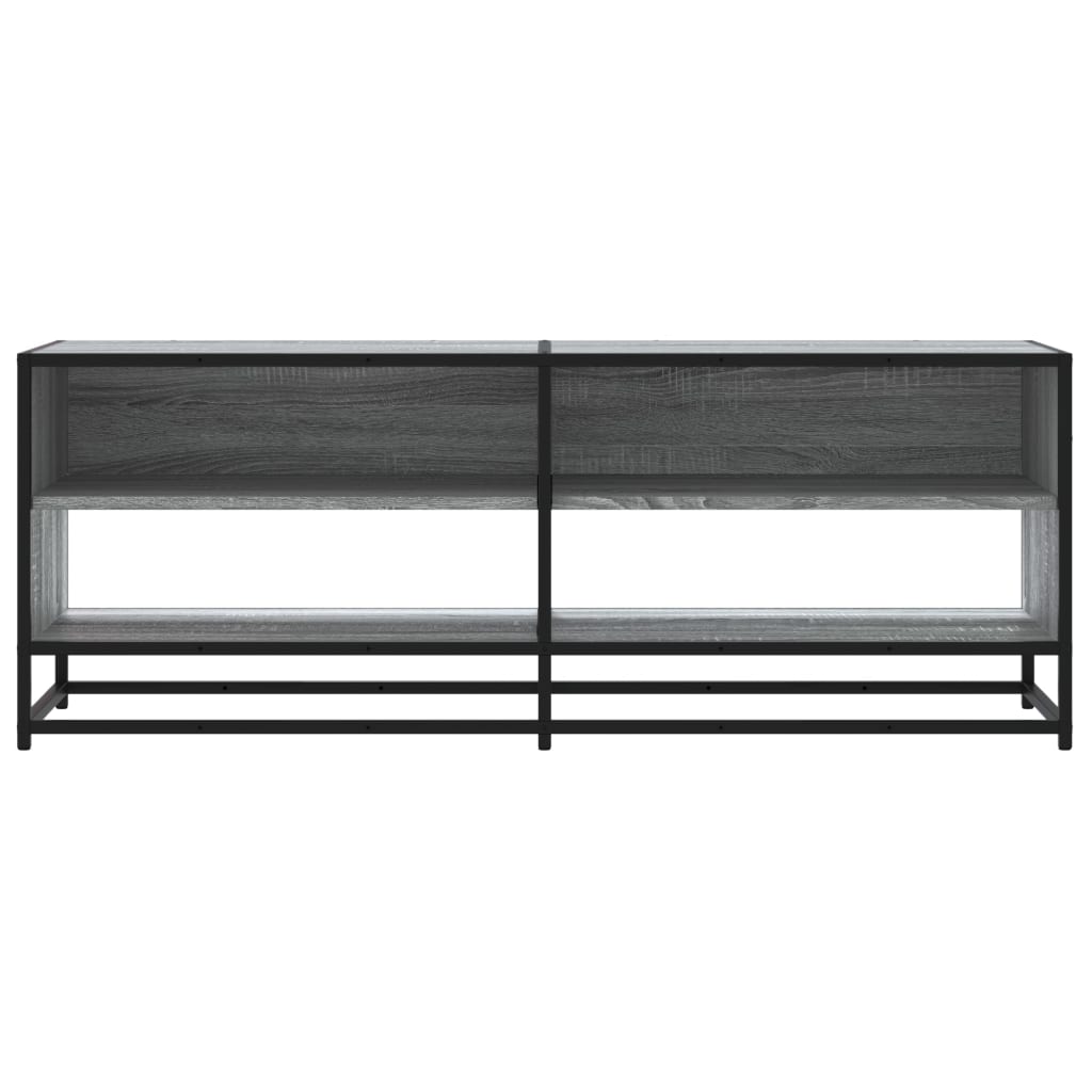Dulap TV, gri sonoma, 120,5x40x46 cm, lemn prelucrat și metal GartenMobel Dekor