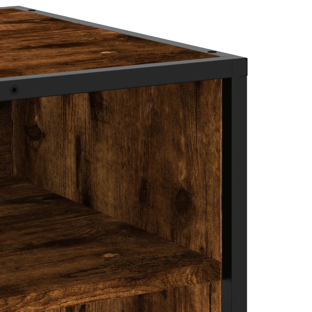 Dulap TV stejar fumuriu, 120,5x40x46 cm lemn prelucrat și metal GartenMobel Dekor