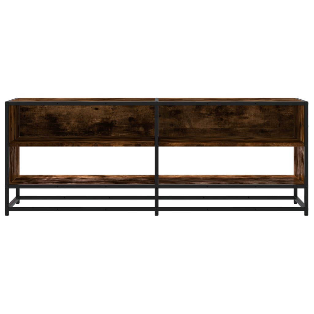Dulap TV stejar fumuriu, 120,5x40x46 cm lemn prelucrat și metal GartenMobel Dekor