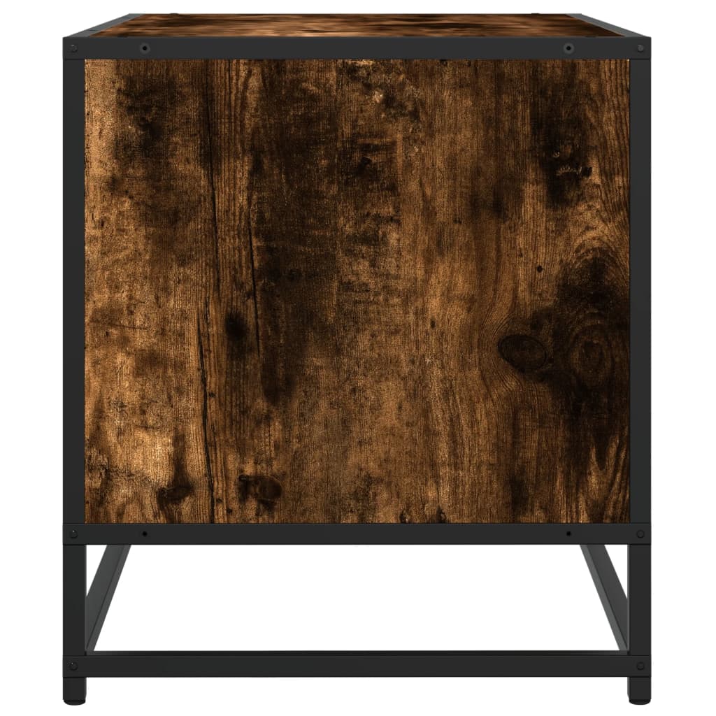 Dulap TV stejar fumuriu, 120,5x40x46 cm lemn prelucrat și metal GartenMobel Dekor