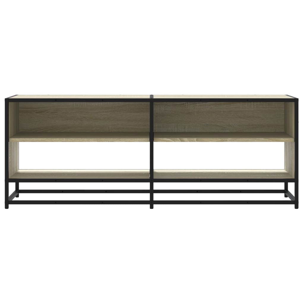 Dulap TV stejar sonoma, 120,5x40x46 cm, lemn prelucrat și metal GartenMobel Dekor