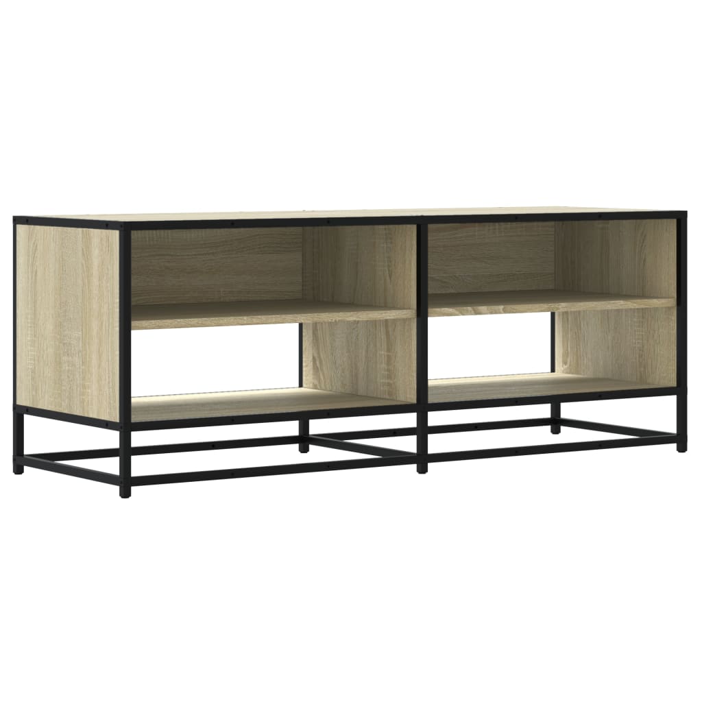Dulap TV stejar sonoma, 120,5x40x46 cm, lemn prelucrat și metal GartenMobel Dekor