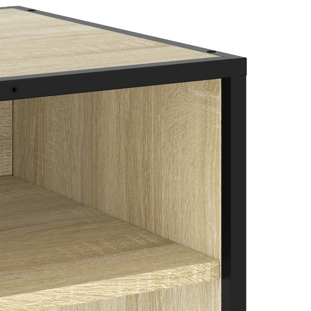 Dulap TV stejar sonoma, 120,5x40x46 cm, lemn prelucrat și metal GartenMobel Dekor
