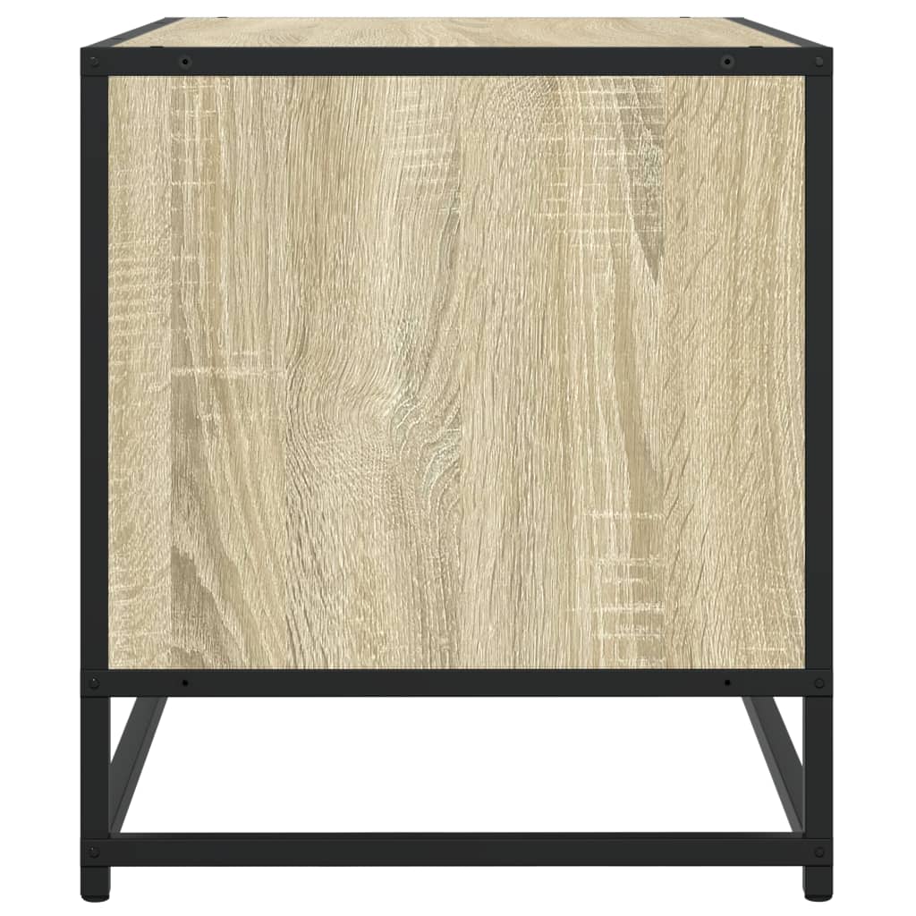 Dulap TV stejar sonoma, 120,5x40x46 cm, lemn prelucrat și metal GartenMobel Dekor