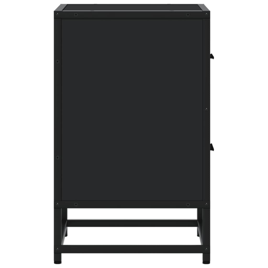 Noptiere, 2 buc., negru, 40x31x50 cm, lemn prelucrat GartenMobel Dekor