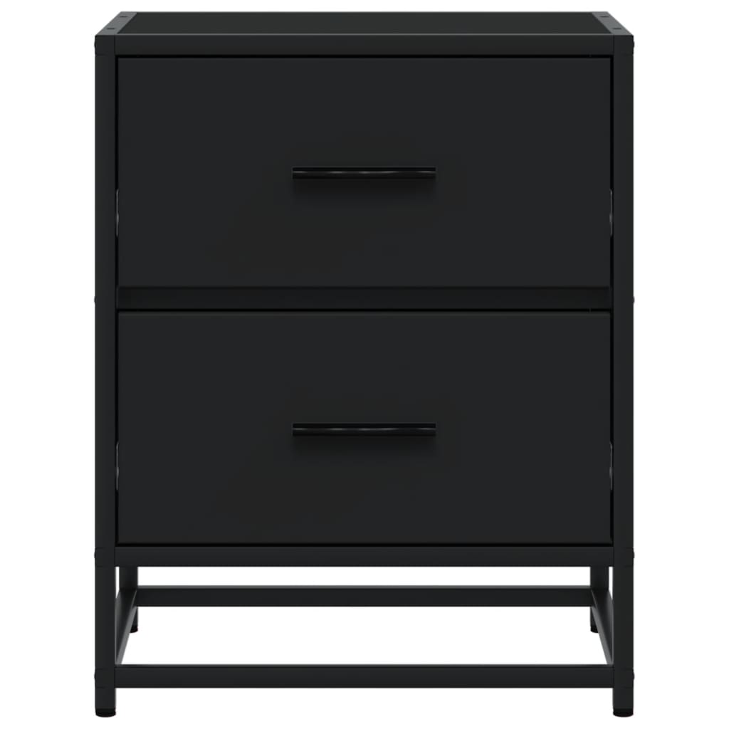 Noptiere, 2 buc., negru, 40x31x50 cm, lemn prelucrat GartenMobel Dekor