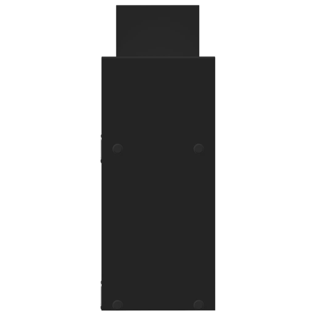 Dulap de perete, 100x18x40 cm, negru, lemn prelucrat GartenMobel Dekor