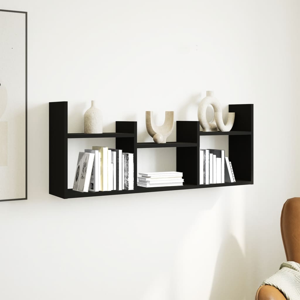Dulap de perete, 100x18x40 cm, negru, lemn prelucrat GartenMobel Dekor