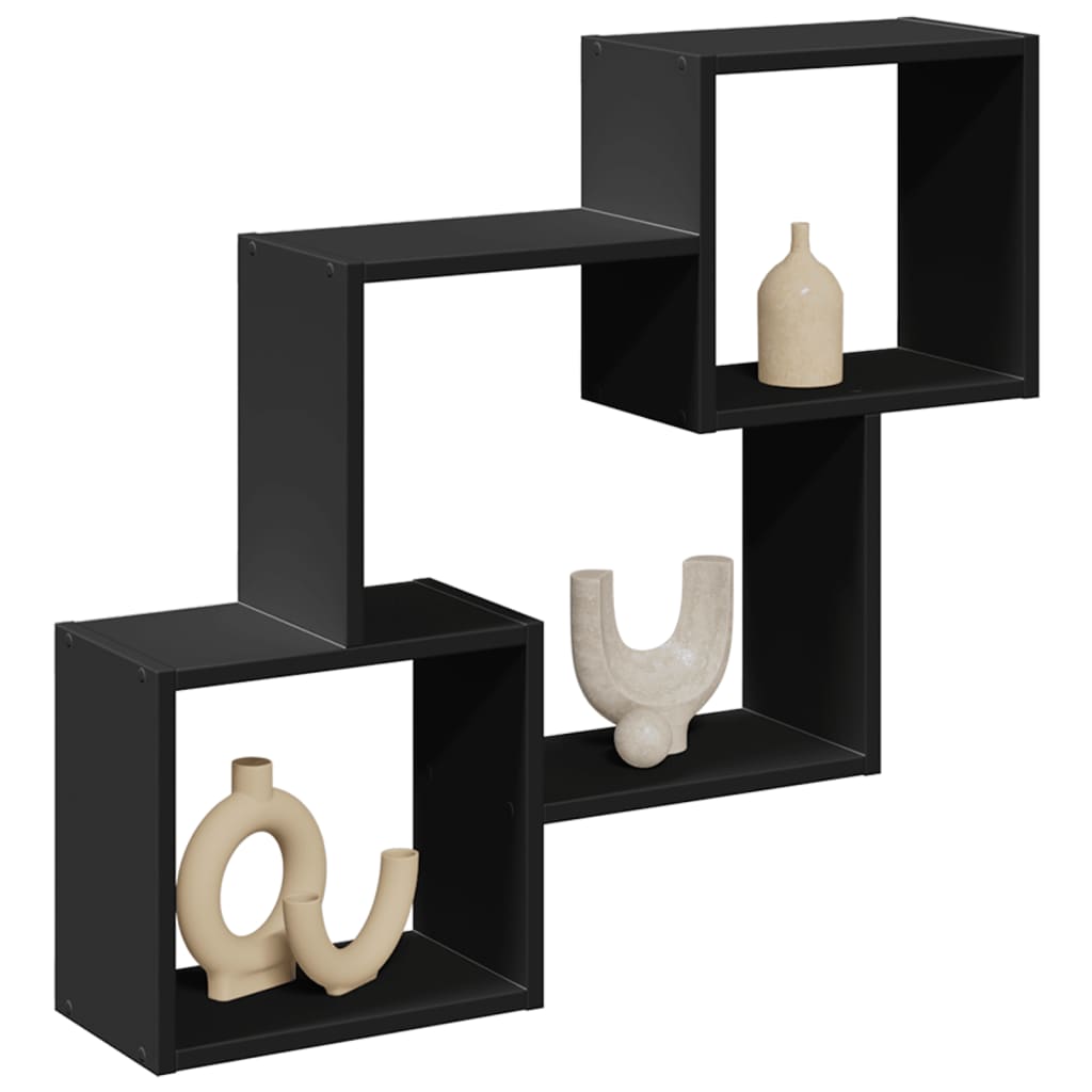 Dulap de perete, 78x18x71 cm, negru, lemn prelucrat GartenMobel Dekor
