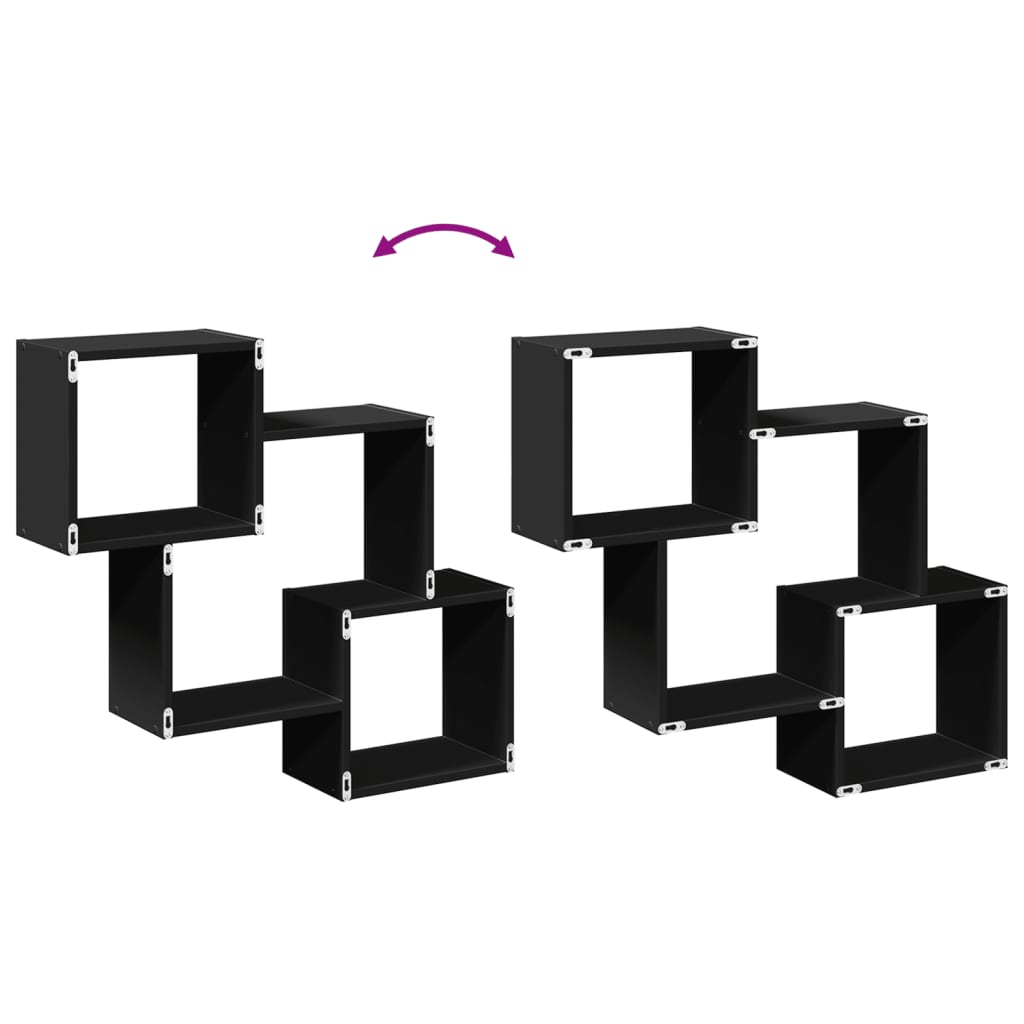 Dulap de perete, 78x18x71 cm, negru, lemn prelucrat GartenMobel Dekor