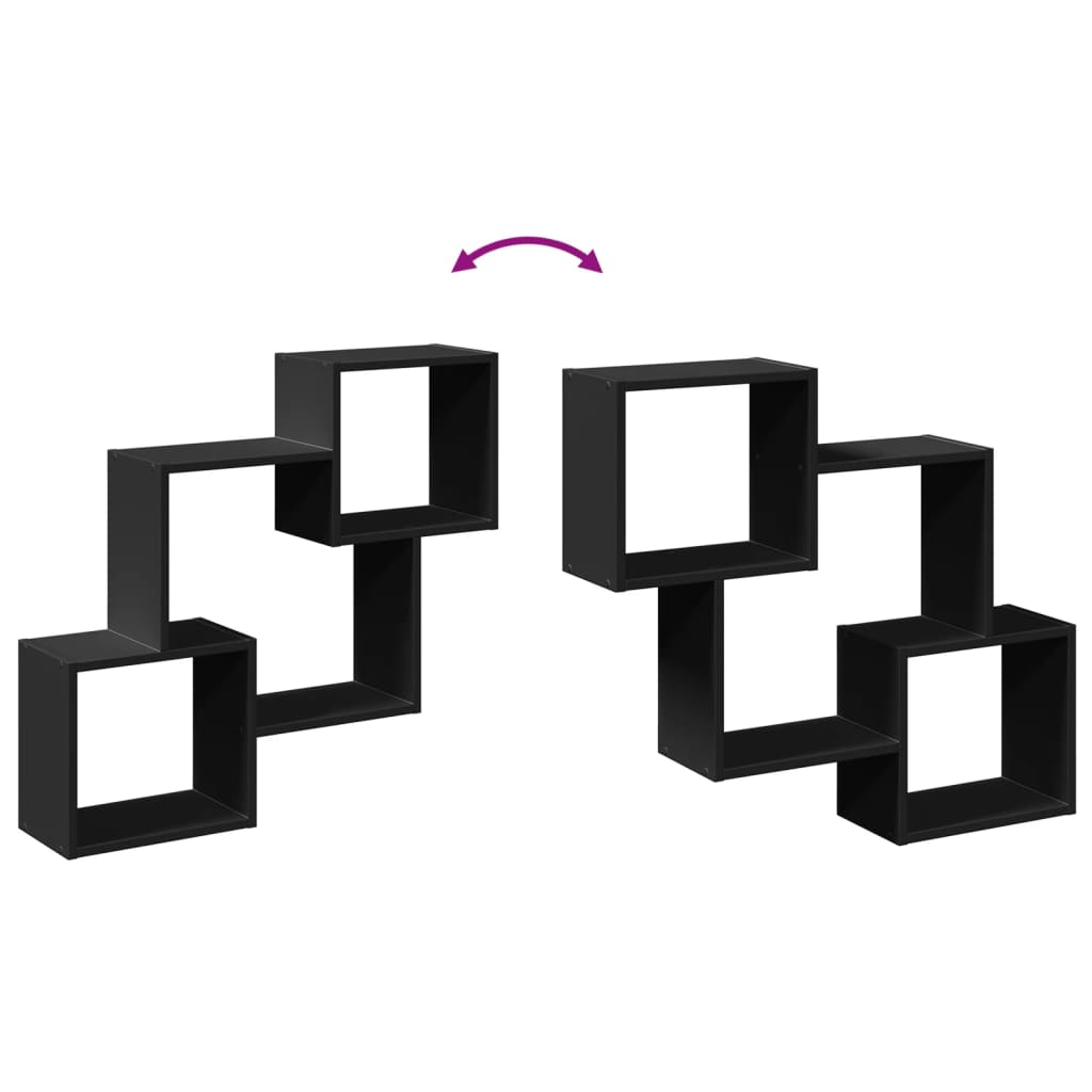 Dulap de perete, 78x18x71 cm, negru, lemn prelucrat GartenMobel Dekor