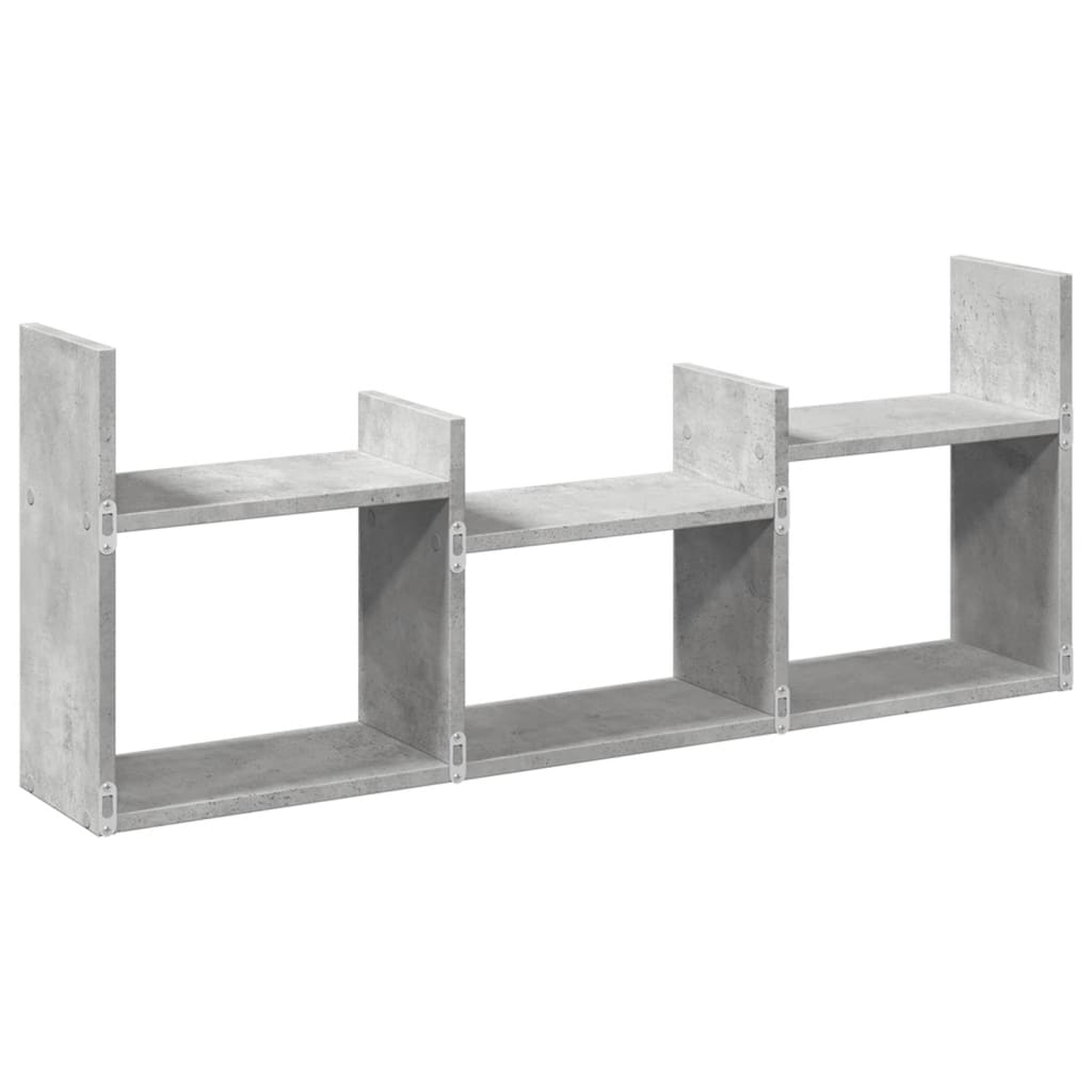 Dulap de perete, gri beton, 100x18x40 cm, lemn prelucrat GartenMobel Dekor