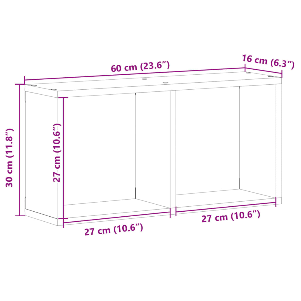 Dulap de perete, negru, 60x16x30 cm, lemn prelucrat GartenMobel Dekor