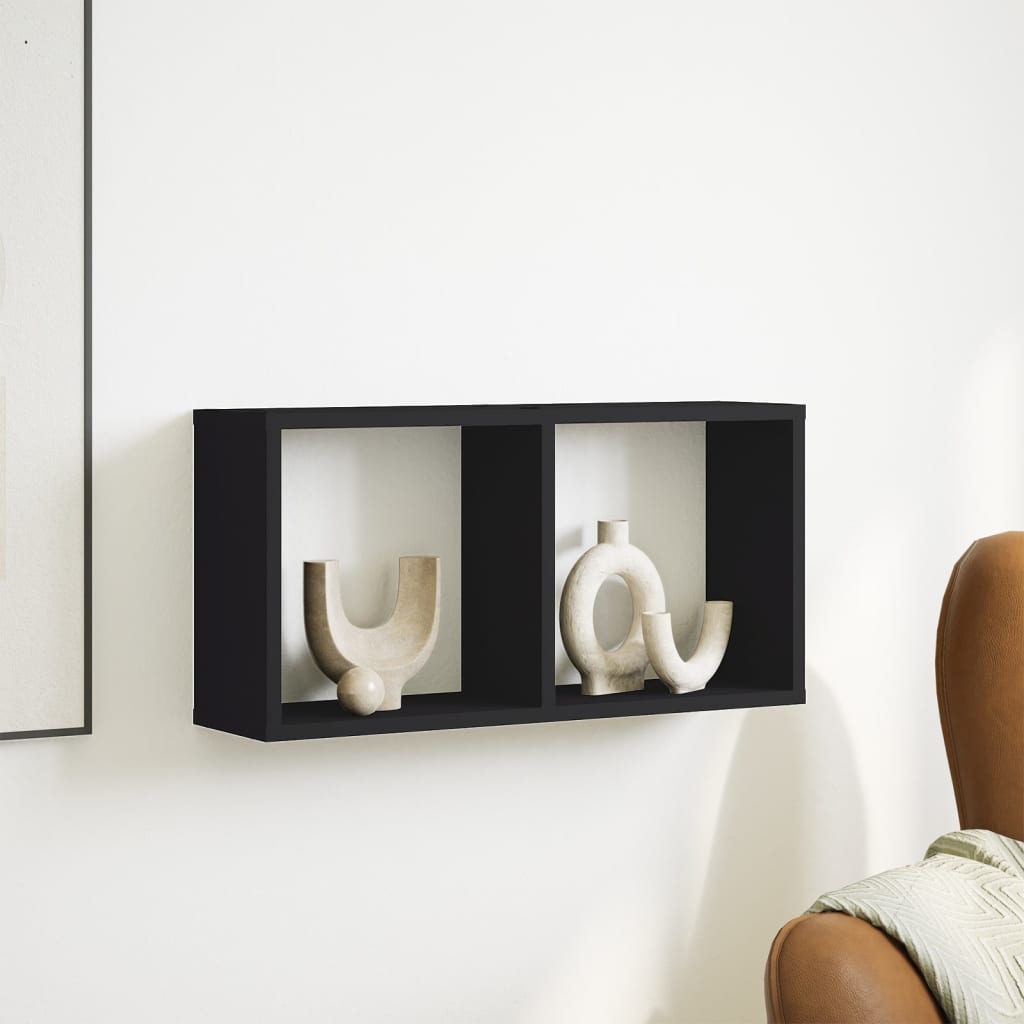 Dulap de perete, negru, 60x16x30 cm, lemn prelucrat GartenMobel Dekor