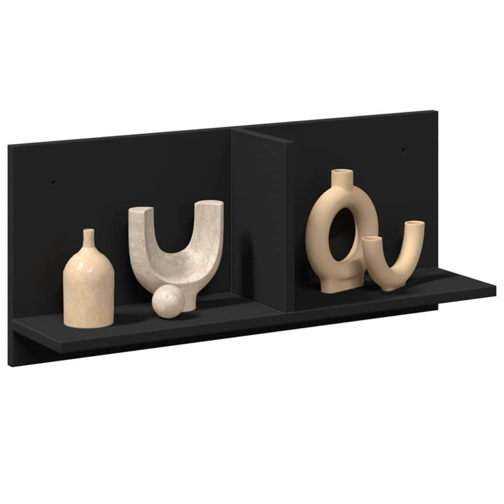 Dulap de perete, negru, 70x16,5x30 cm, lemn prelucrat GartenMobel Dekor