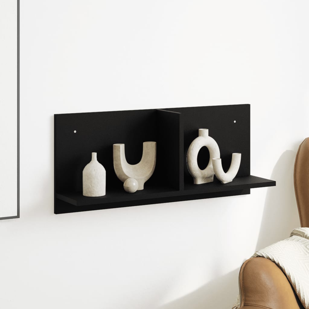 Dulap de perete, negru, 70x16,5x30 cm, lemn prelucrat GartenMobel Dekor