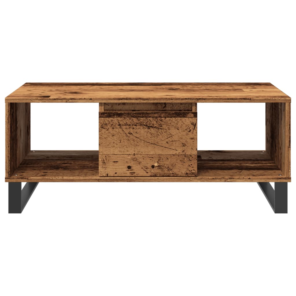 Măsuță de cafea, lemn vechi, 90x50x36,5 cm, lemn prelucrat GartenMobel Dekor
