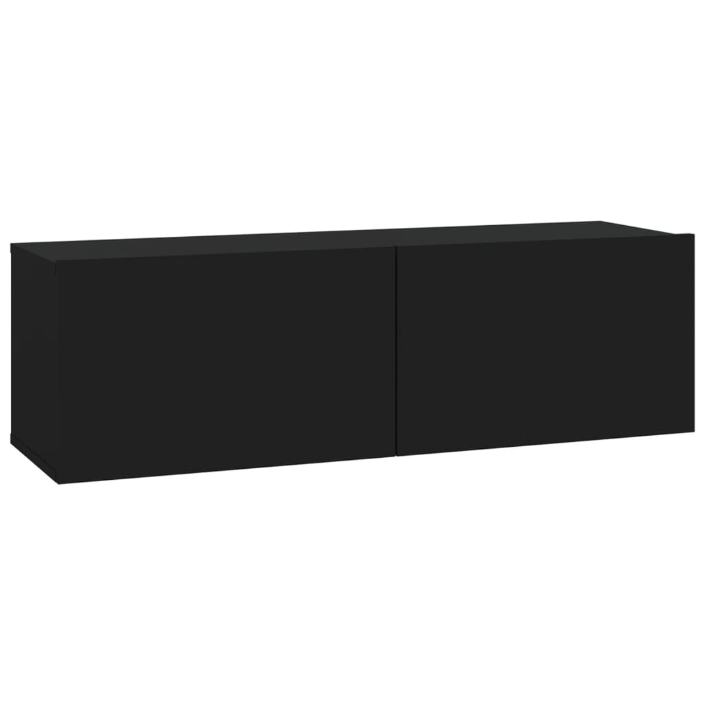 Set dulap TV, 6 piese, negru, lemn prelucrat GartenMobel Dekor
