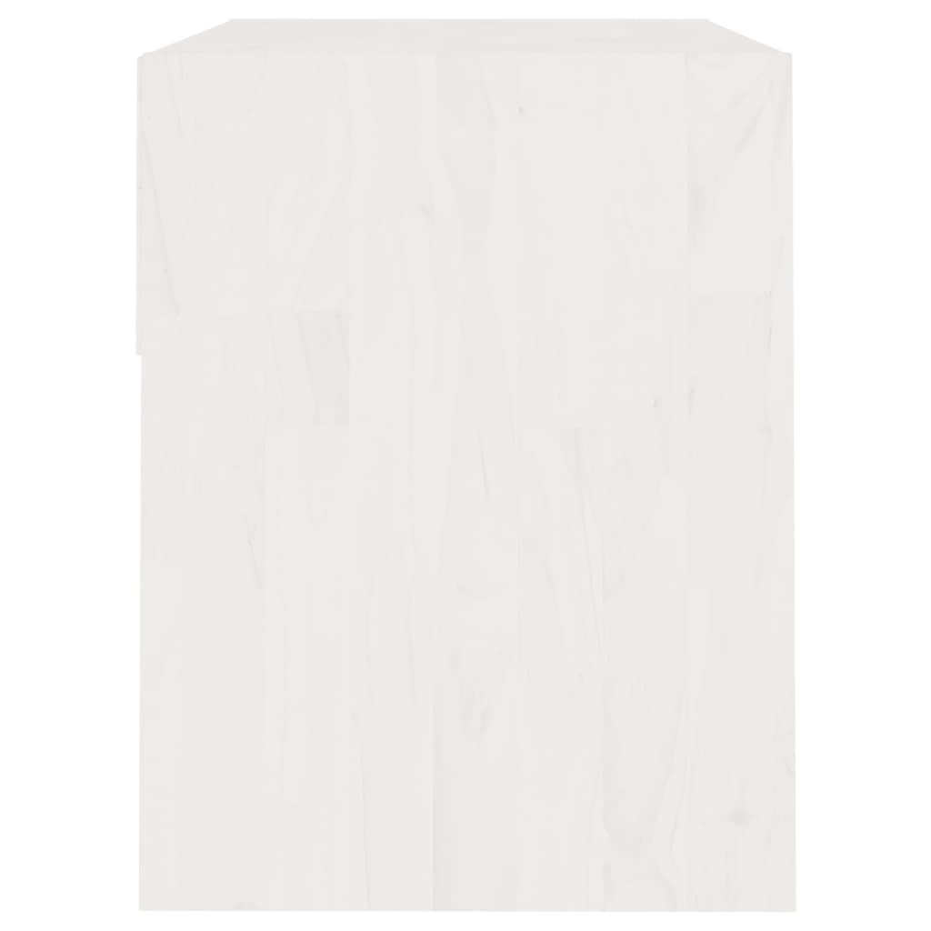 Noptiere, 2 buc., alb, 40x31x40 cm, lemn masiv de pin GartenMobel Dekor
