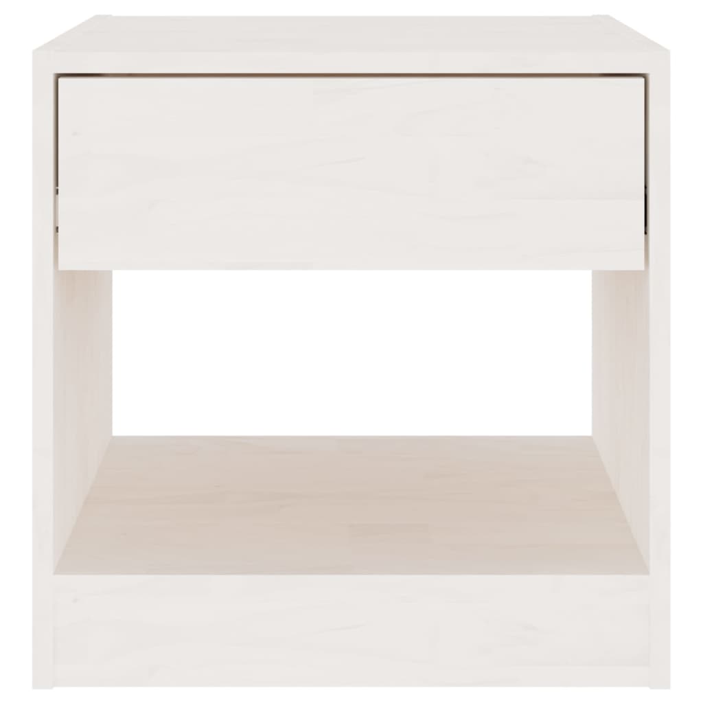Noptiere, 2 buc., alb, 40x31x40 cm, lemn masiv de pin GartenMobel Dekor
