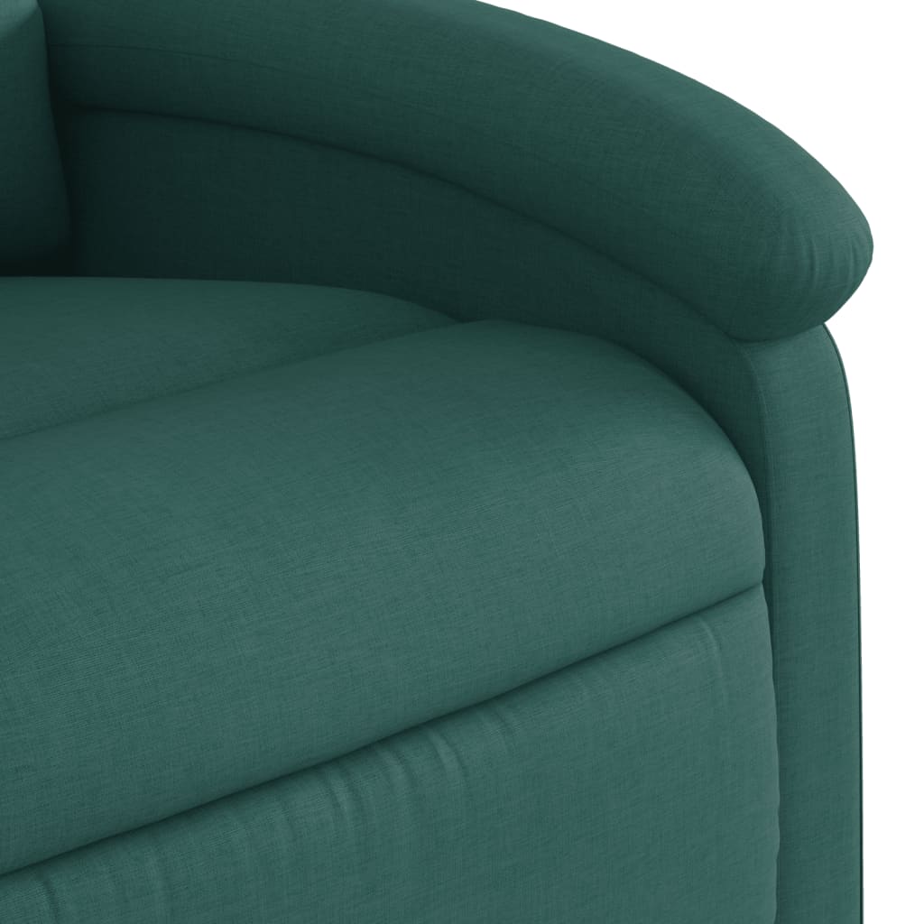 Fotoliu electric de masaj rabatabil, verde închis, textil GartenMobel Dekor