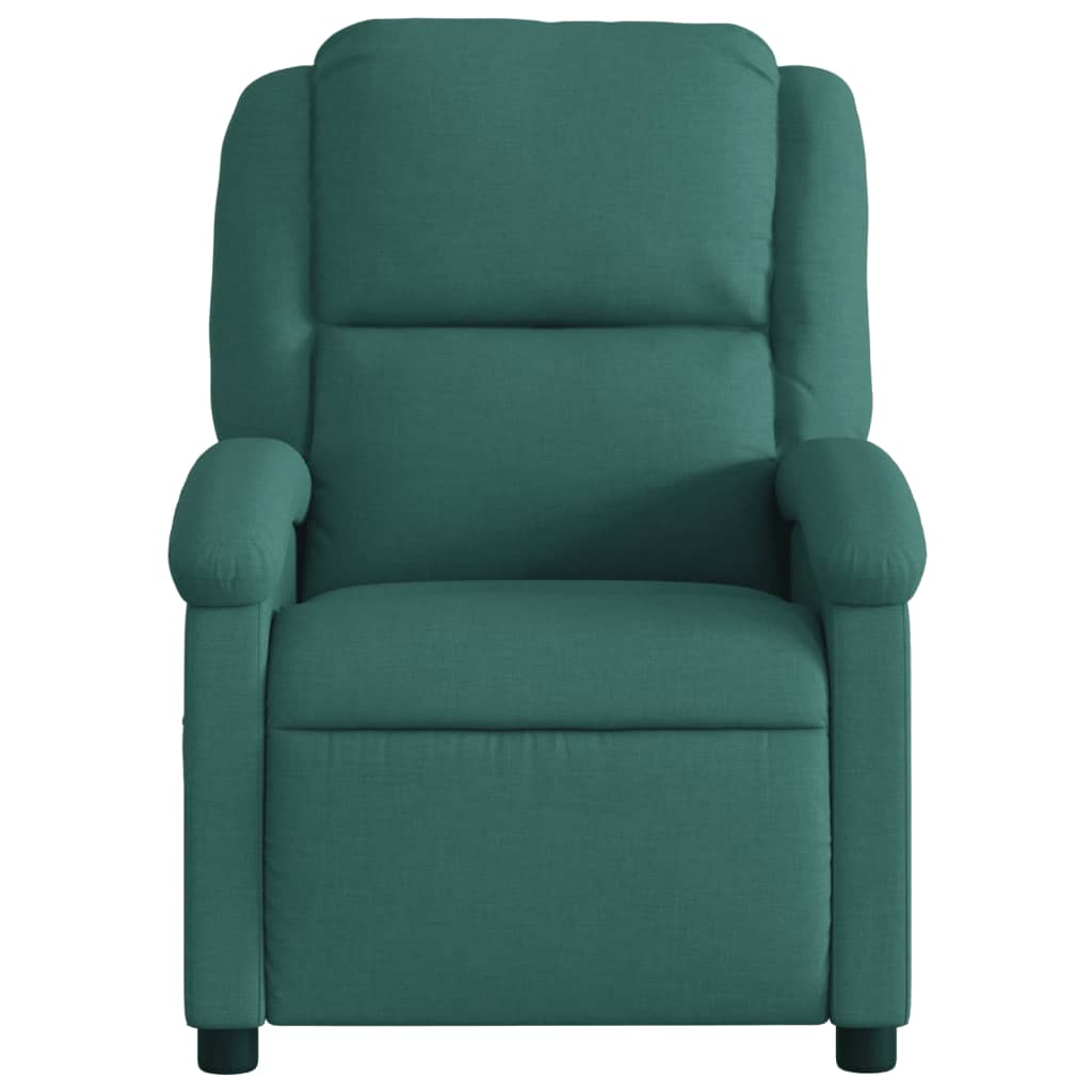 Fotoliu electric de masaj rabatabil, verde închis, textil GartenMobel Dekor