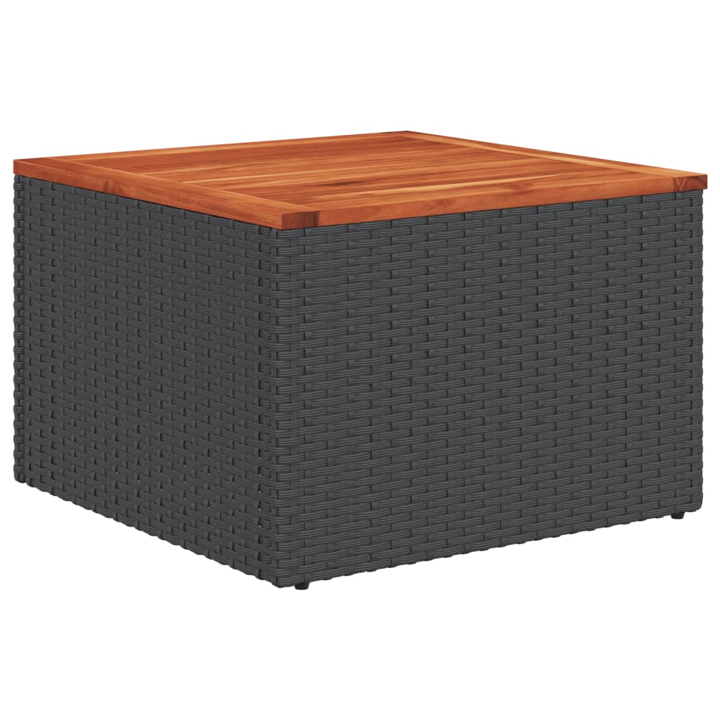 Set canapele de grădină cu perne, 10 piese, negru, poliratan GartenMobel Dekor