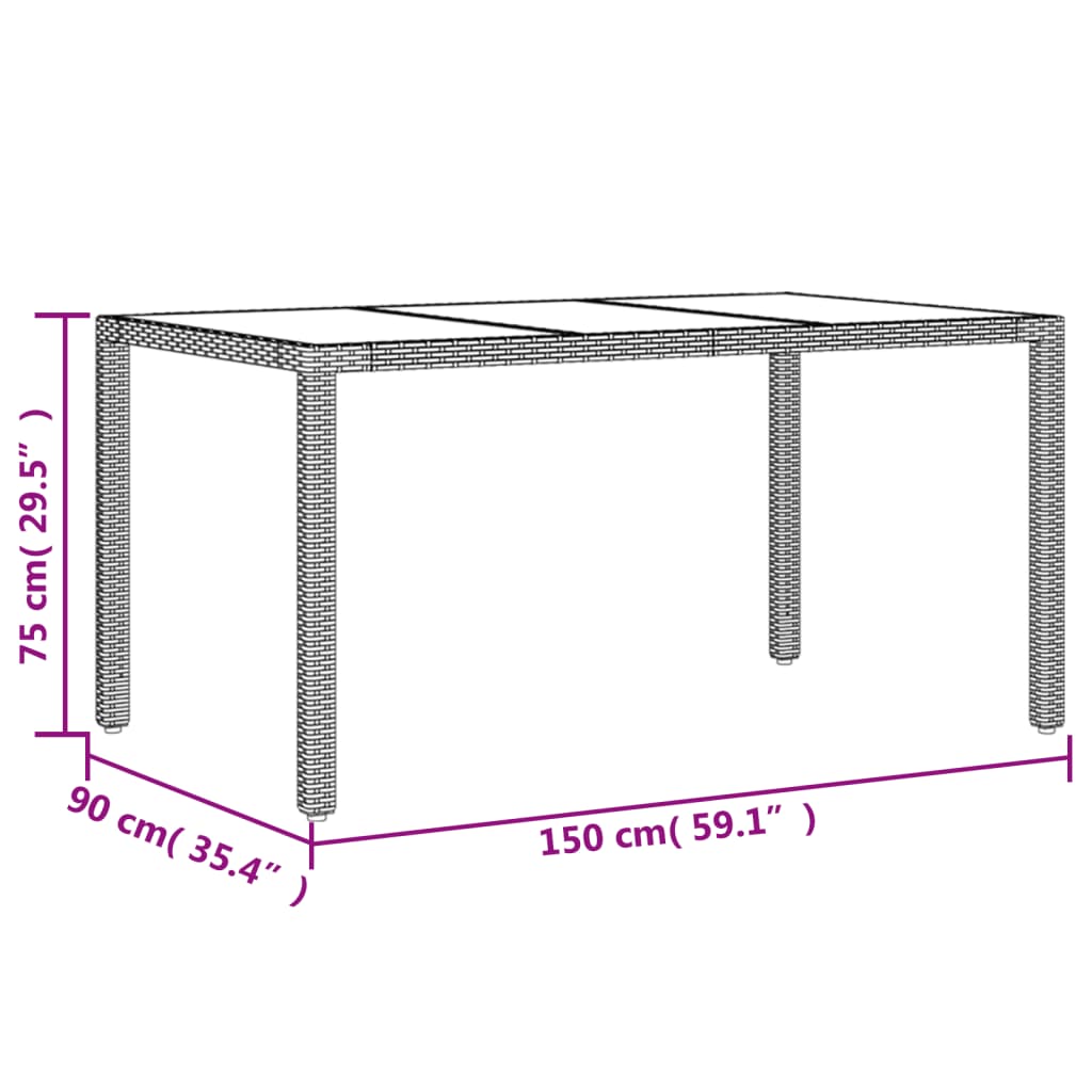 Set mobilier grădină perne 5 piese negru poliratan/lemn acacia GartenMobel Dekor