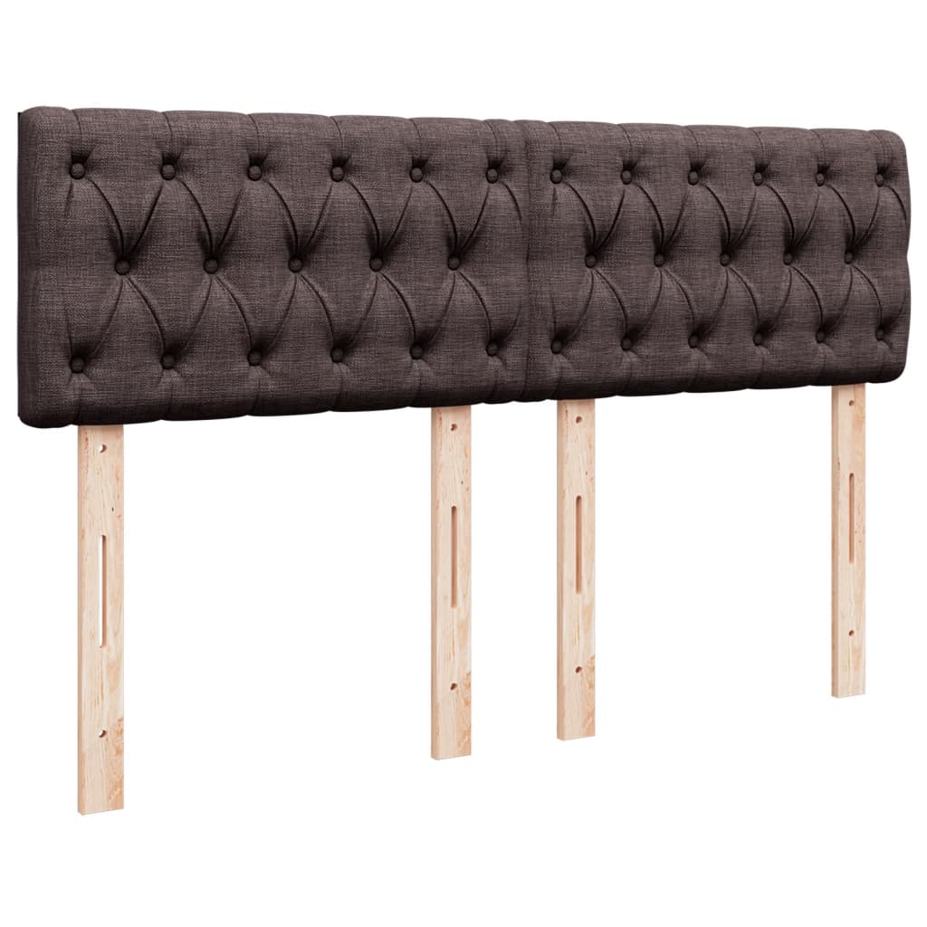Pat box spring cu saltea, maro închis, 160x200 cm, textil GartenMobel Dekor