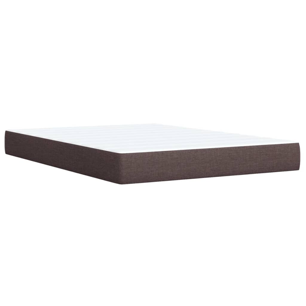 Pat box spring cu saltea, maro închis, 160x200 cm, textil GartenMobel Dekor