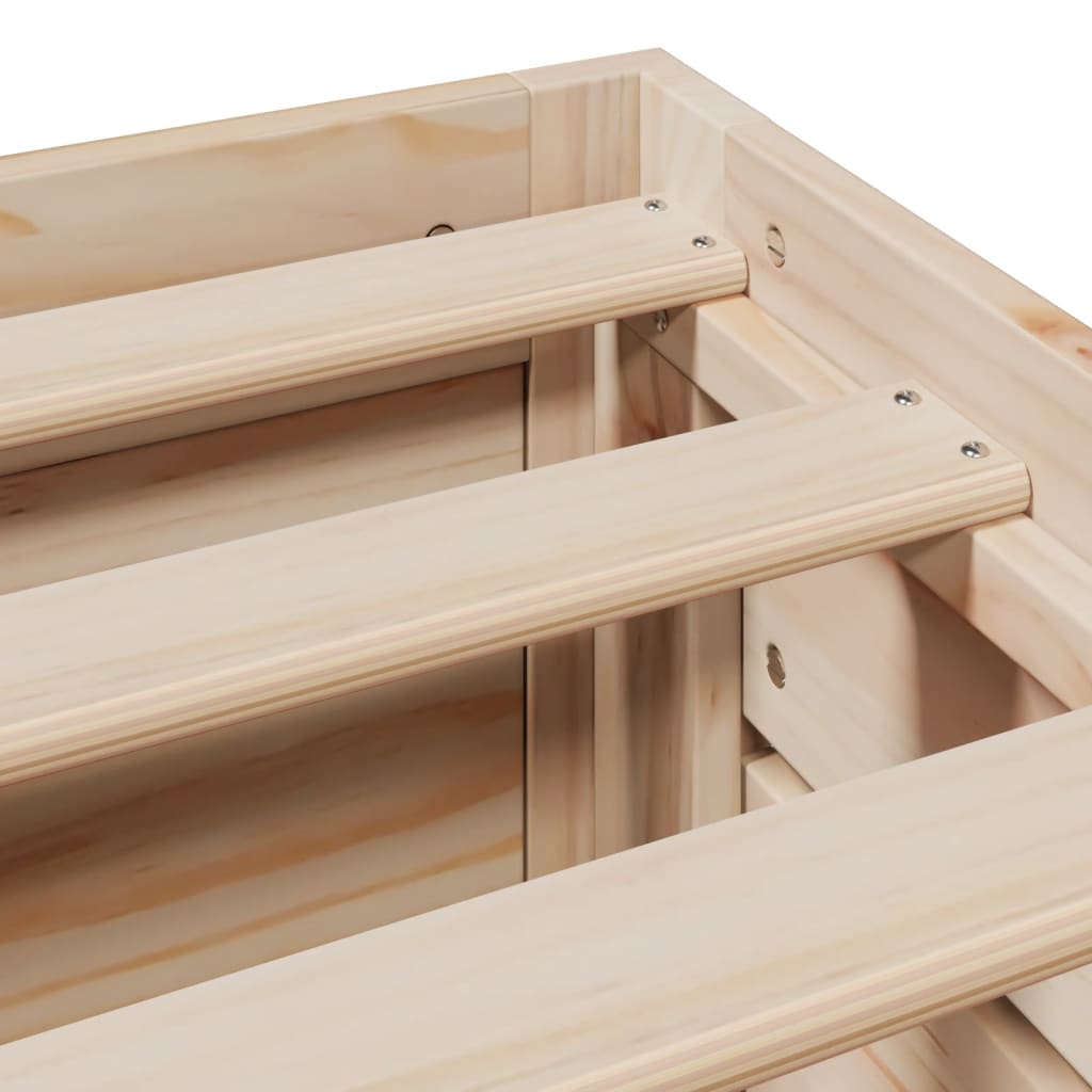 Cadru de pat fără saltea/cu sertare, 200x200 cm, lemn pin GartenMobel Dekor