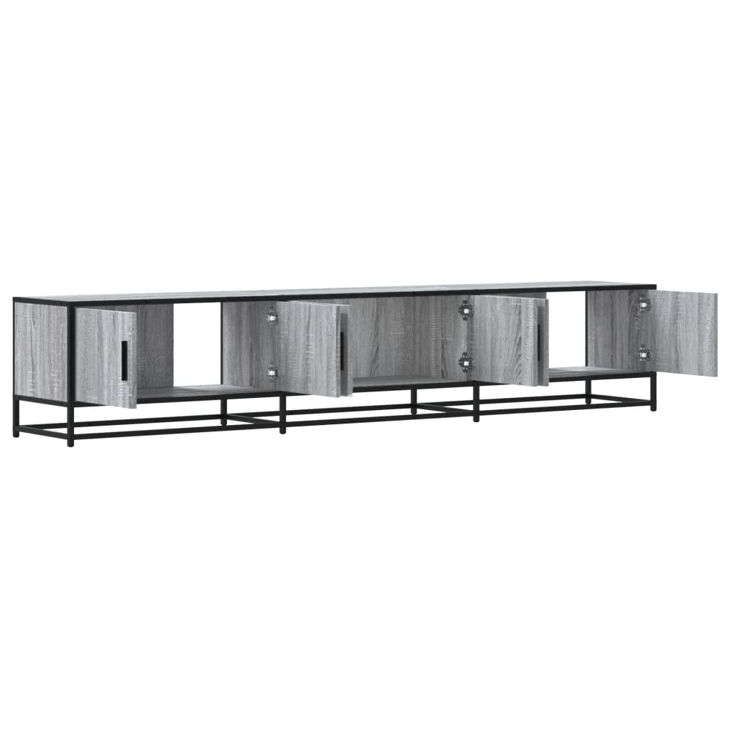 Dulap TV, gri sonoma, 210x35x41 cm, lemn prelucrat GartenMobel Dekor