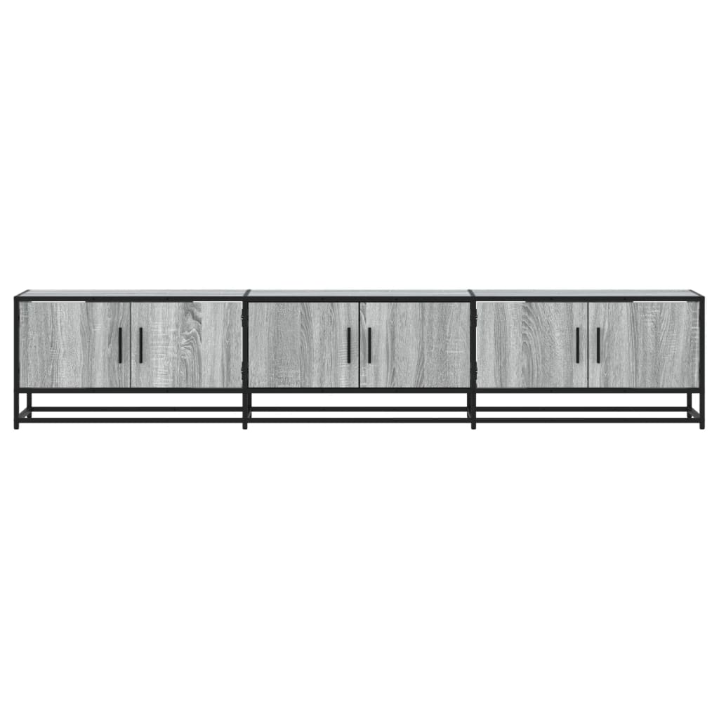 Dulap TV, gri sonoma, 210x35x41 cm, lemn prelucrat GartenMobel Dekor
