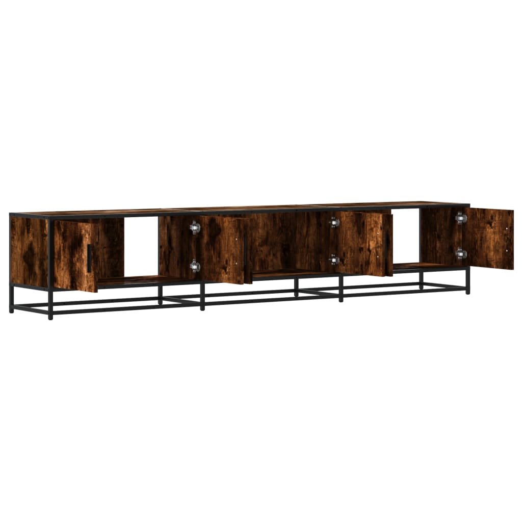 Dulap TV, stejar fumuriu, 210x35x41 cm, lemn prelucrat GartenMobel Dekor
