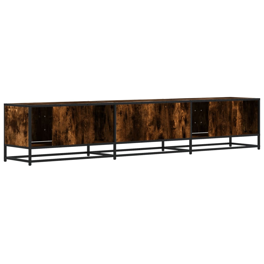 Dulap TV, stejar fumuriu, 210x35x41 cm, lemn prelucrat GartenMobel Dekor