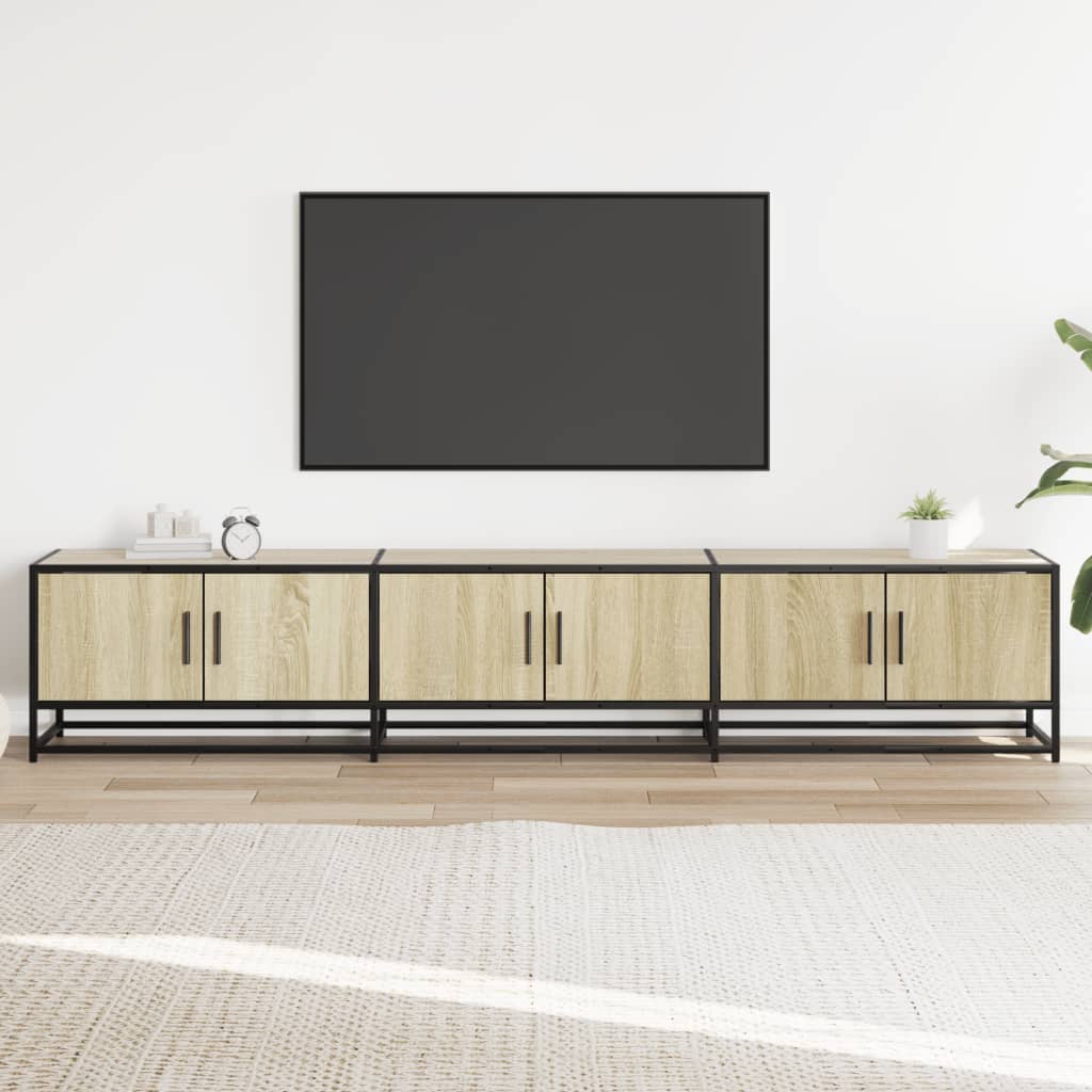 Dulap TV, stejar sonoma, 210x35x41 cm, lemn prelucrat GartenMobel Dekor