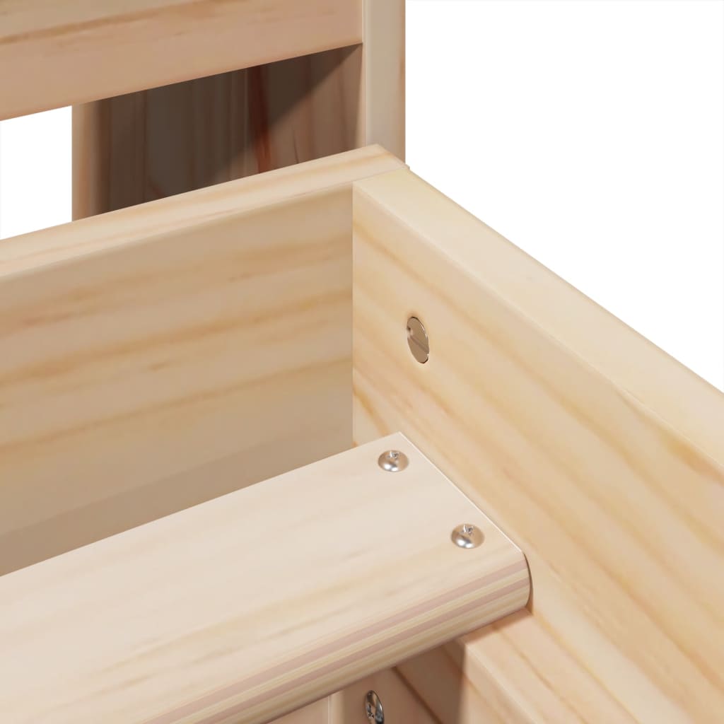 Cadru de pat fără saltea, 135x190 cm, lemn masiv de pin GartenMobel Dekor