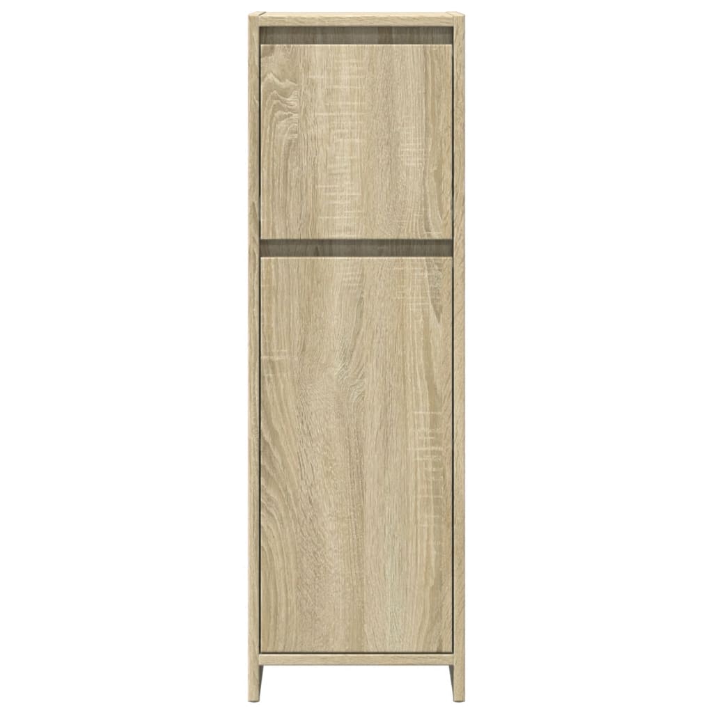 Set mobilier de baie, 3 piese, stejar sonoma, lemn prelucrat GartenMobel Dekor