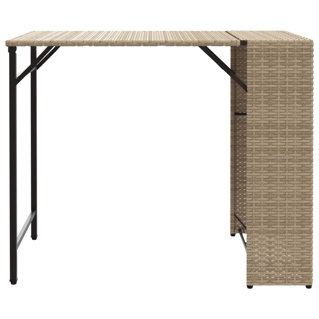 Set mobilier de grădină, pliabil, 5 piese, bej, poliratan GartenMobel Dekor