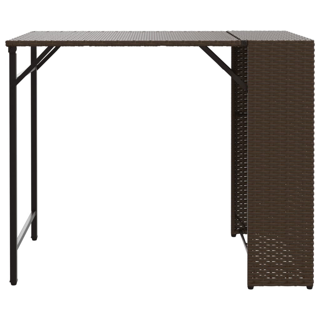 Set mobilier de grădină, pliabil, 5 piese, maro, poliratan GartenMobel Dekor