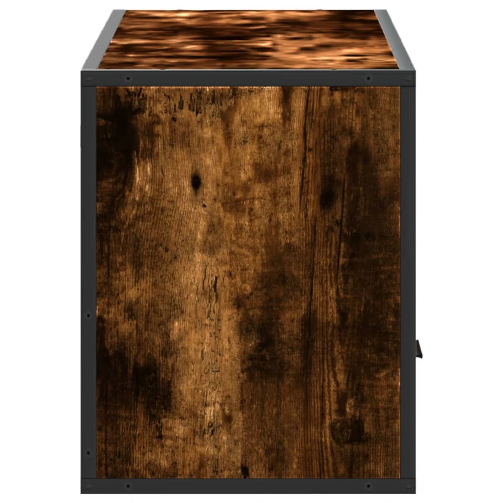 Dulap TV stejar fumuriu 100x31x39,5 cm, lemn prelucrat și metal GartenMobel Dekor