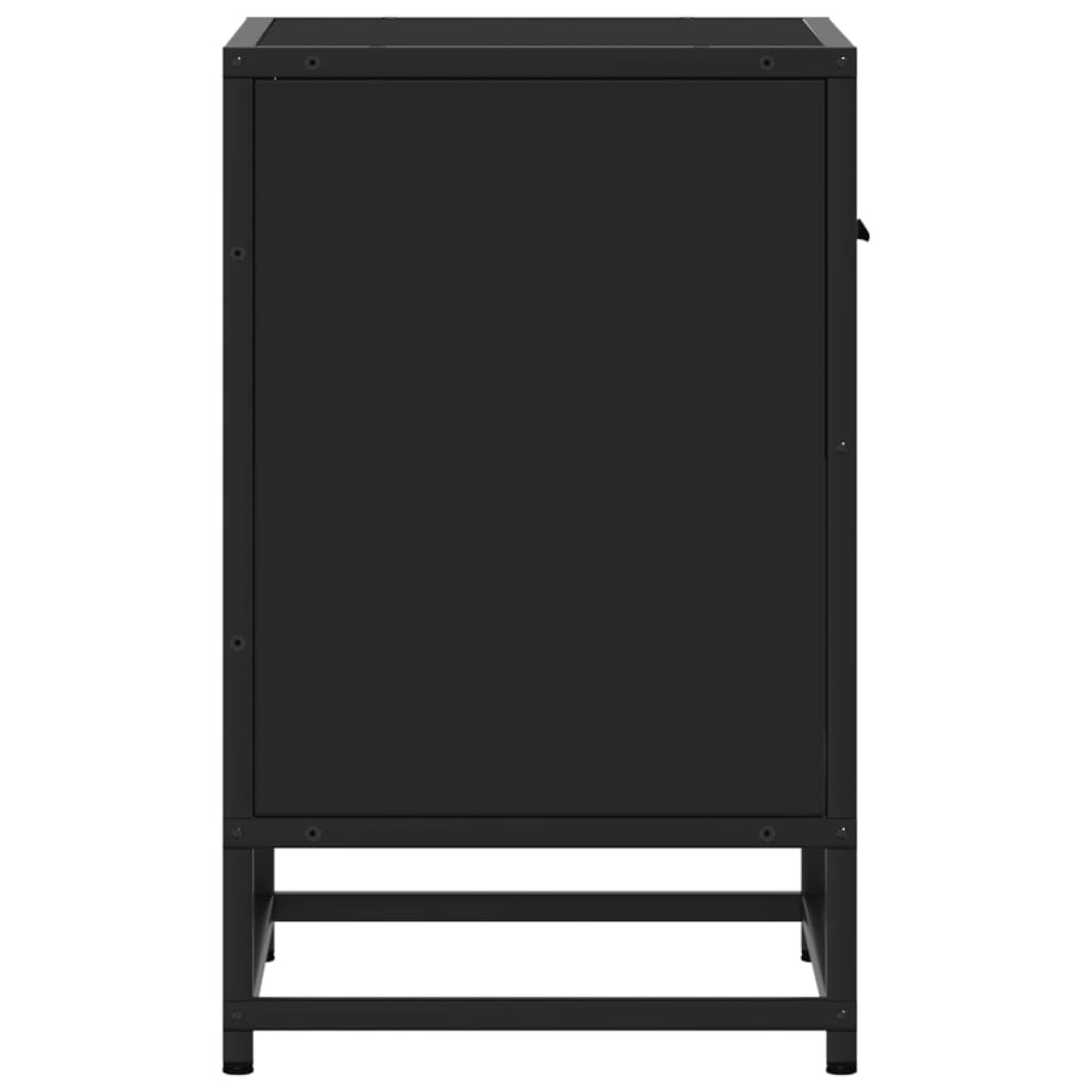 Noptiere, 2 buc., negru, 40x31x50 cm, lemn prelucrat GartenMobel Dekor