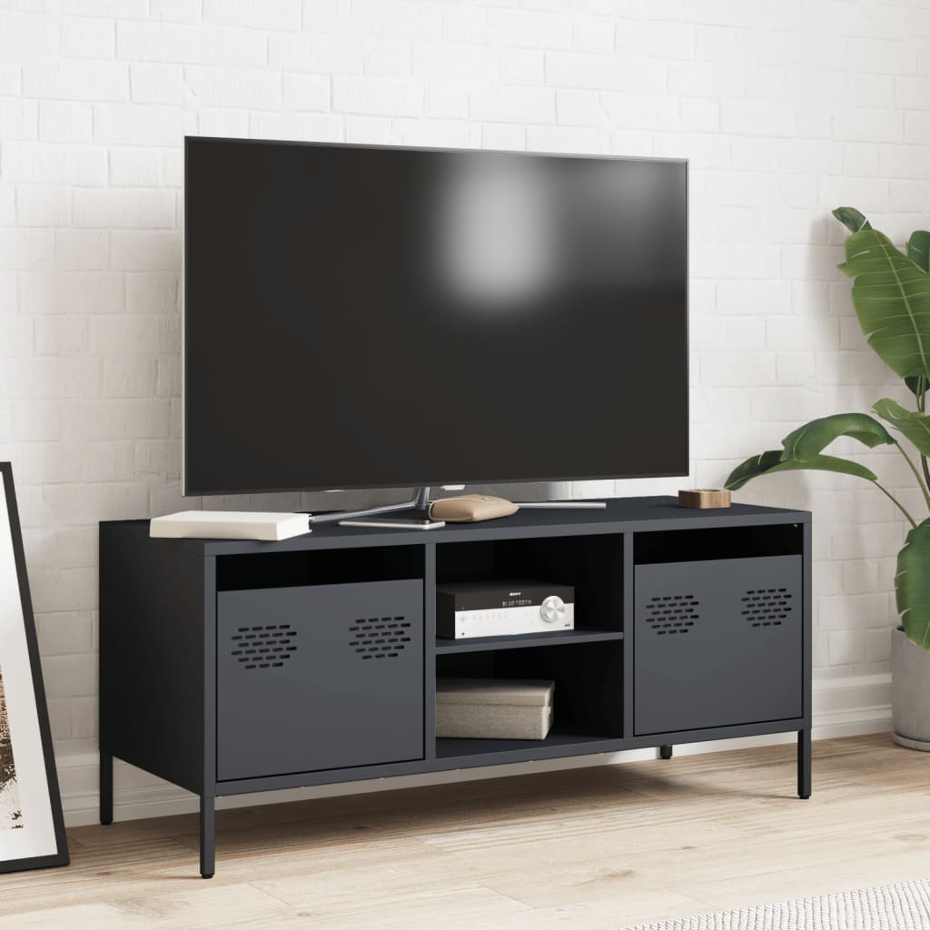 Dulap TV, antracit, 101,5x39x43,5 cm, oțel laminat la rece GartenMobel Dekor