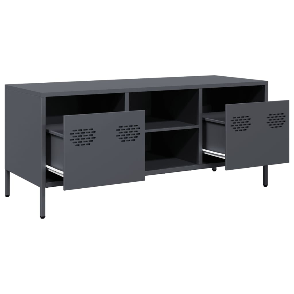 Dulap TV, antracit, 101,5x39x43,5 cm, oțel laminat la rece GartenMobel Dekor