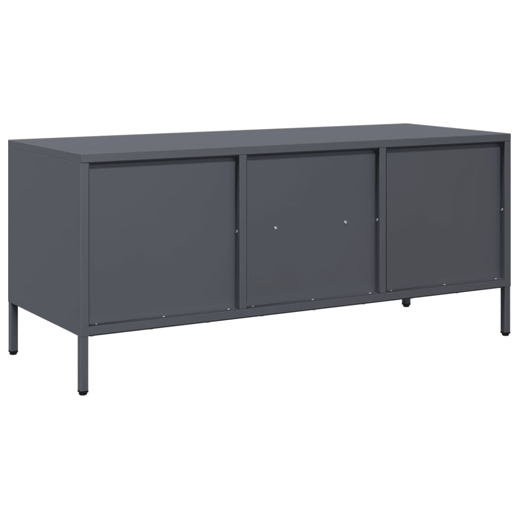 Dulap TV, antracit, 101,5x39x43,5 cm, oțel laminat la rece GartenMobel Dekor