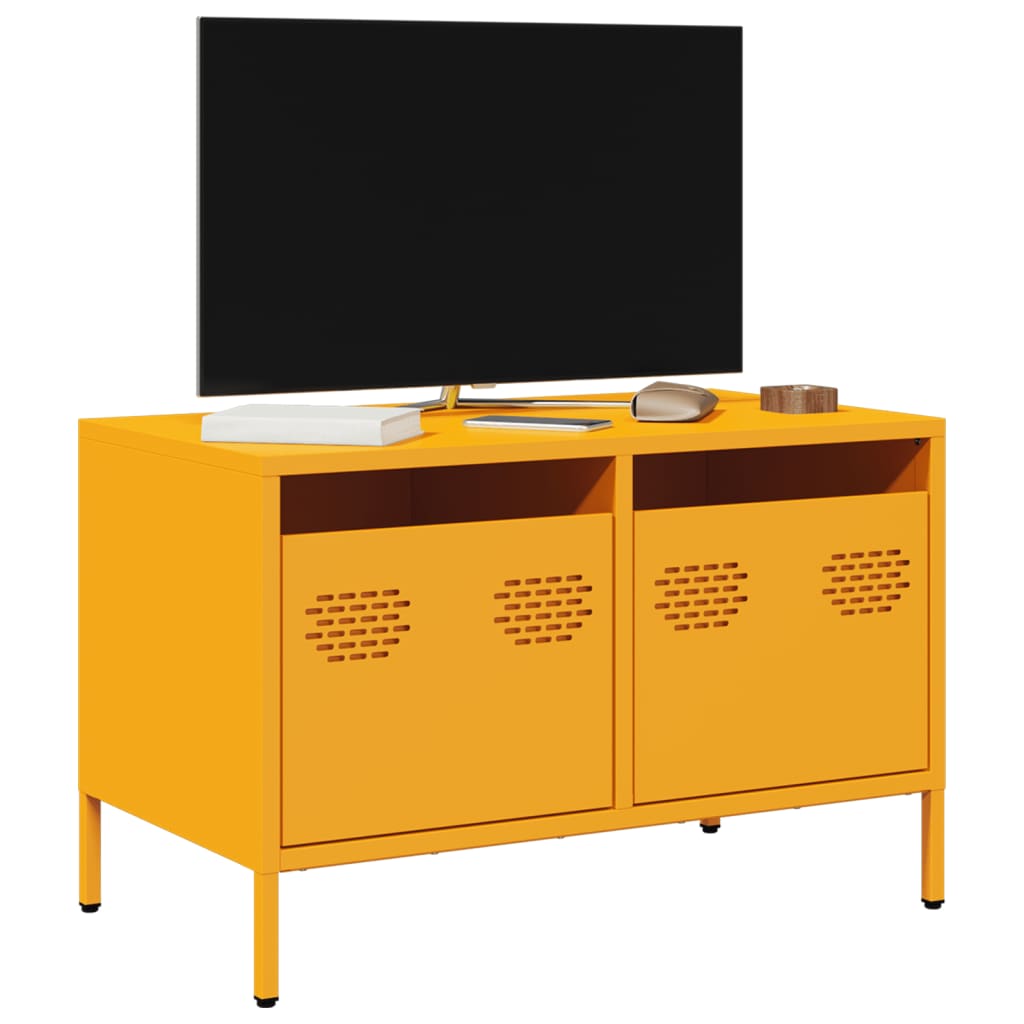 Dulap TV, galben muștar, 68x39x43,5 cm, oțel laminat la rece GartenMobel Dekor
