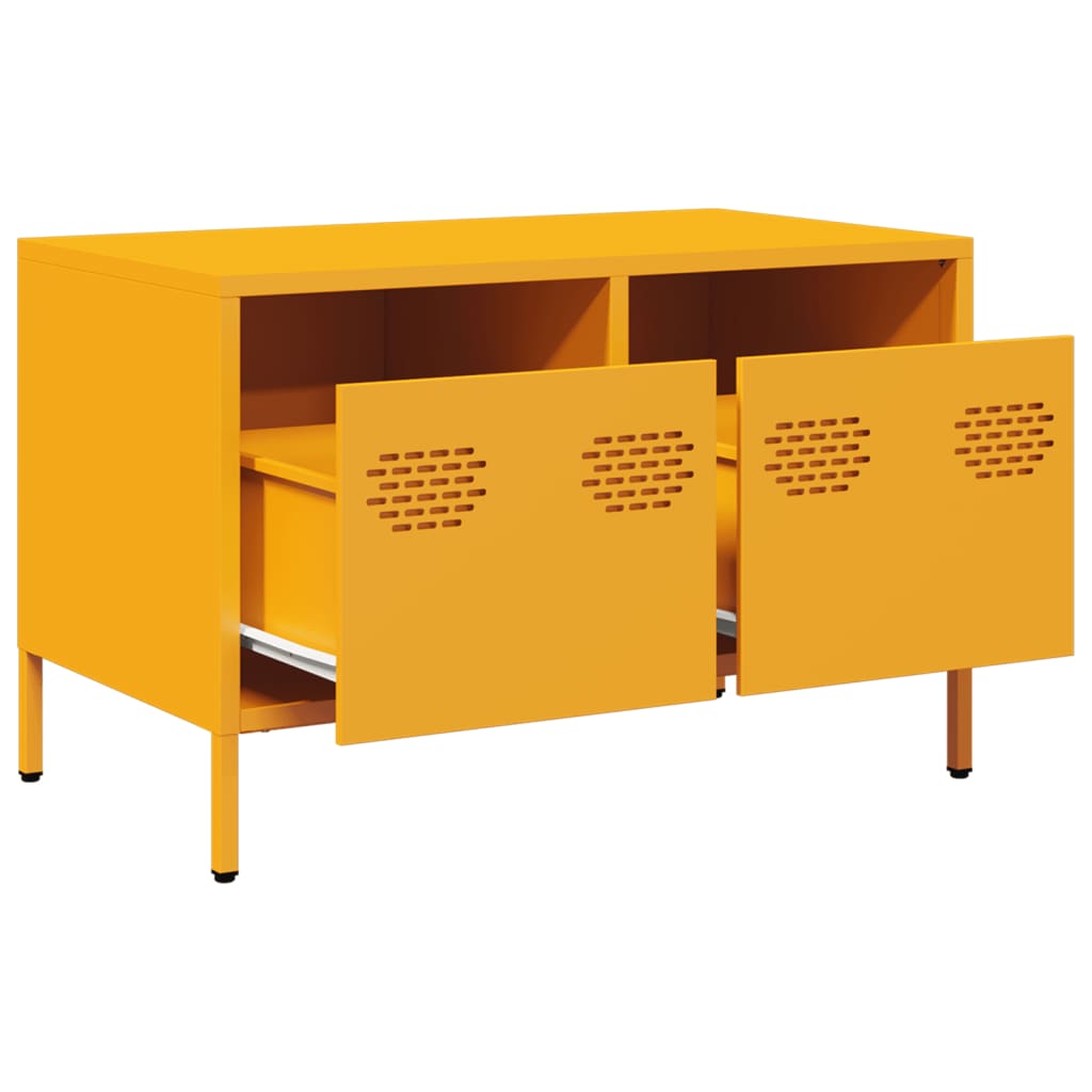 Dulap TV, galben muștar, 68x39x43,5 cm, oțel laminat la rece GartenMobel Dekor