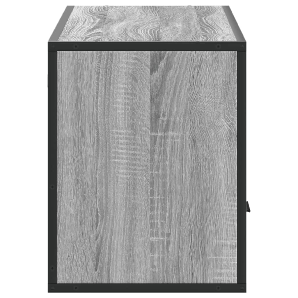 Dulap TV, gri sonoma, 100x31x39,5 cm, lemn prelucrat și metal GartenMobel Dekor