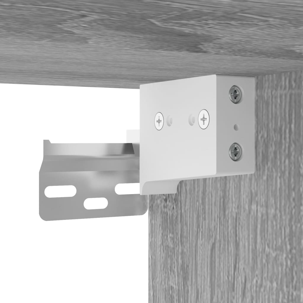 Dulap TV, gri sonoma, 100x31x39,5 cm, lemn prelucrat și metal GartenMobel Dekor